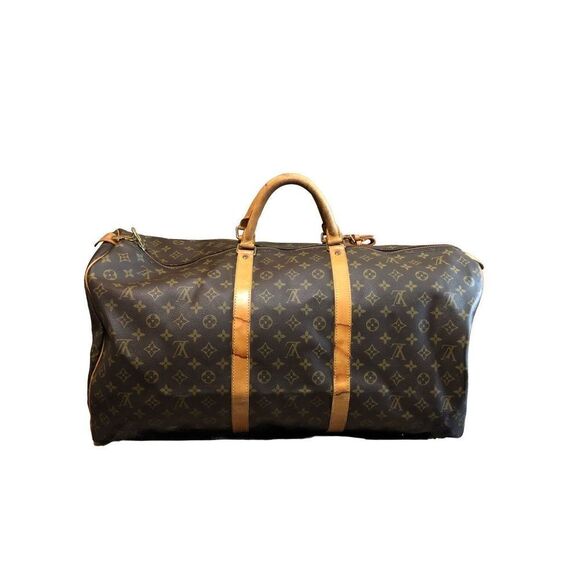 Louis Vuitton Monogram Keepall 60 Travel Duffle with Luggage Tag - Picture 2 of 16